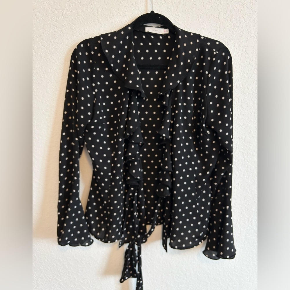 Lush wrap tie blouse
